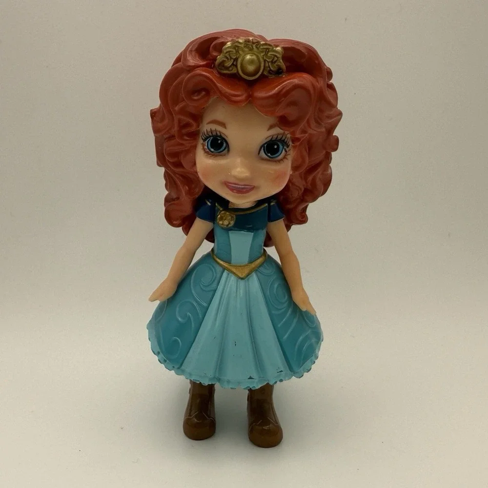 Disney Merida Disney Princess 3in Mini Figure Red Curly Hair Blue Dress Crown